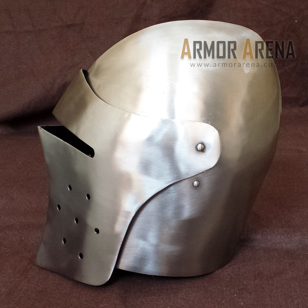 Medieval Helmet with Hinged Visor