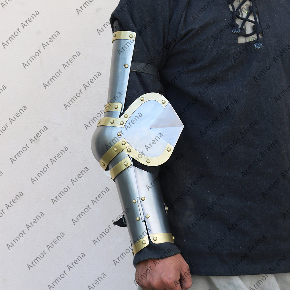 Knight Plate Arm14th Century With Brass Edge