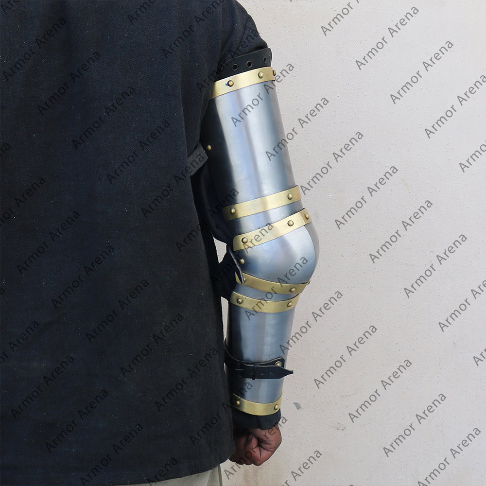 Knight Plate Arm14th Century With Brass Edge