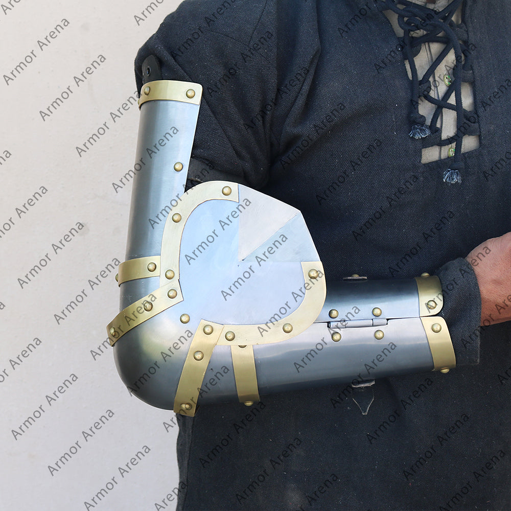 Knight Plate Arm14th Century With Brass Edge