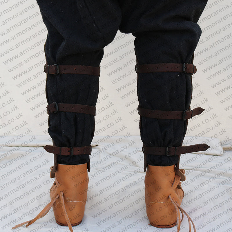 Combat Leather Greaves