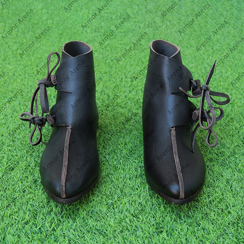 Medieval Age Leather String Shoes