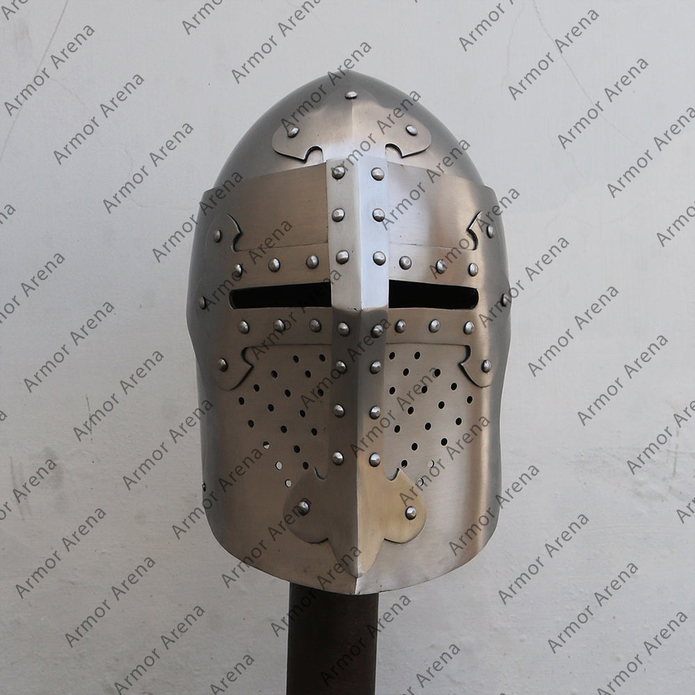 Medieval European sugarloaf helmet