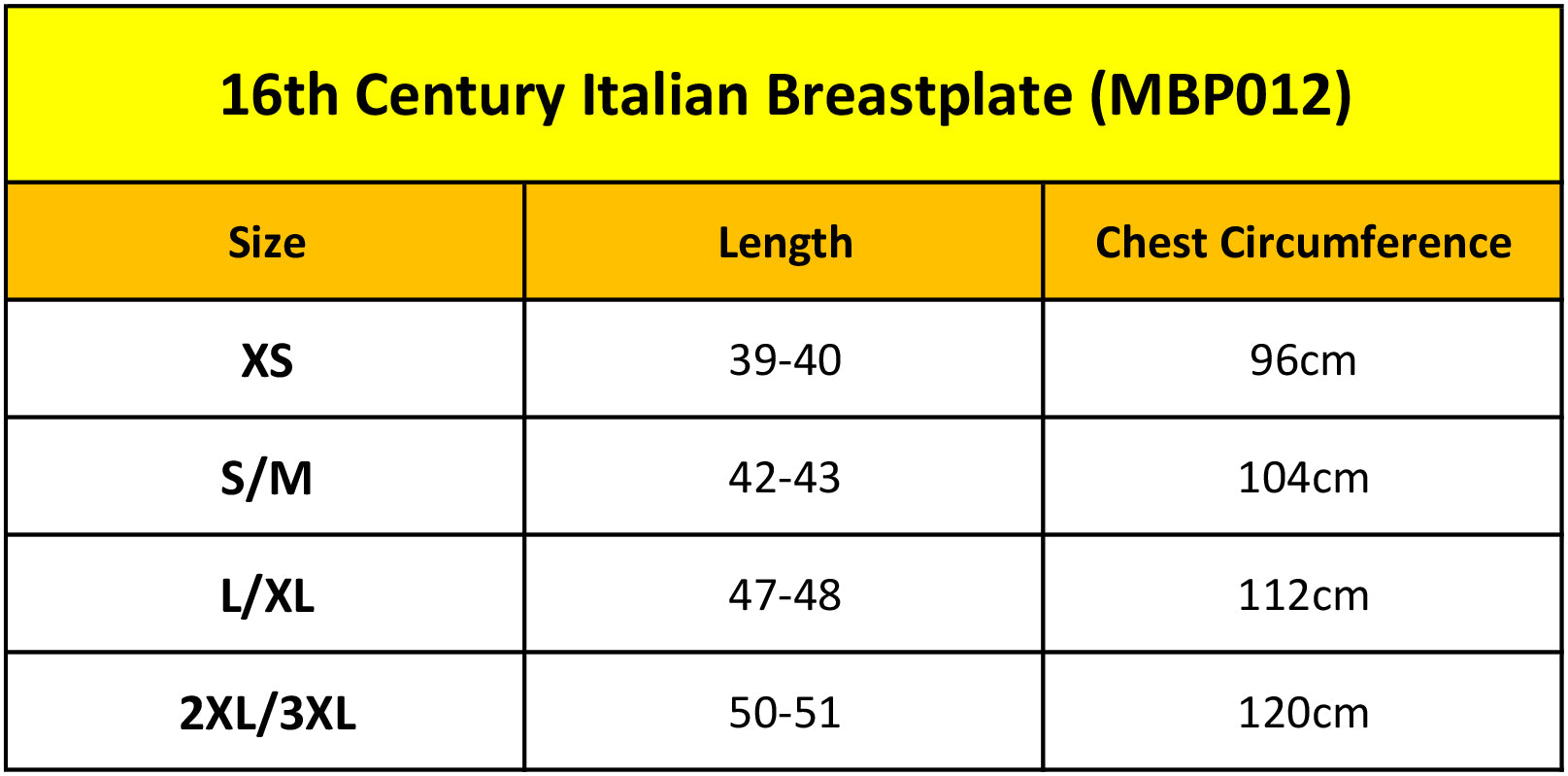 Breastplate without Tasset Belts