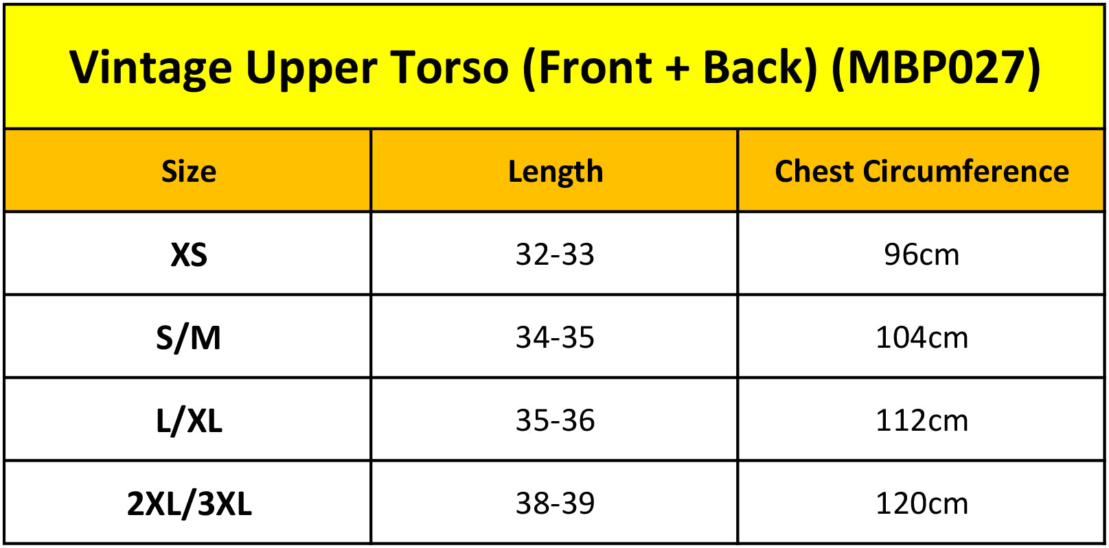Vintage Upper Torso (Front + Back)