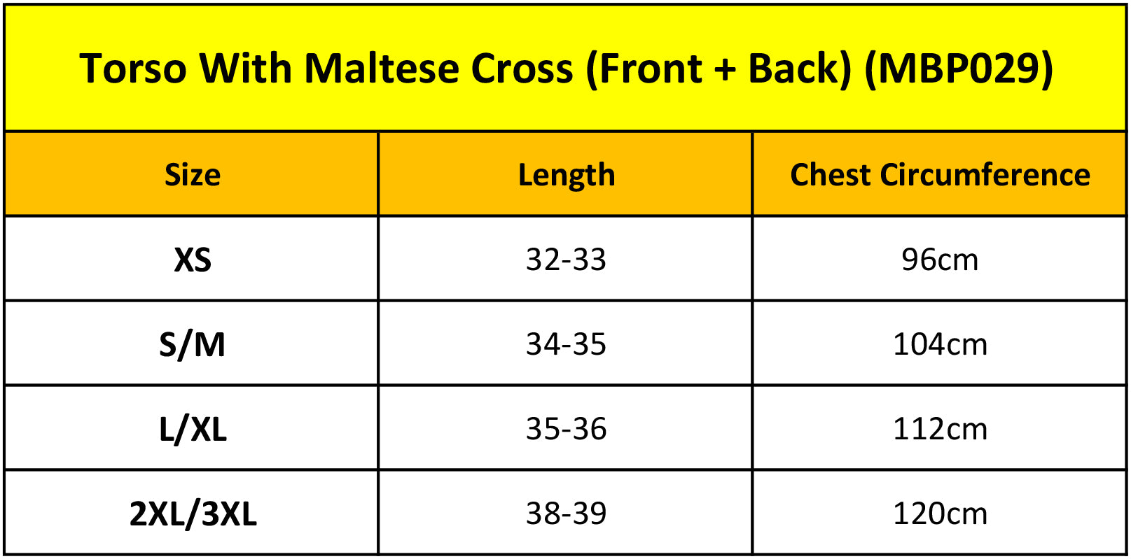 Torso With Maltese Cross (Front + Back)