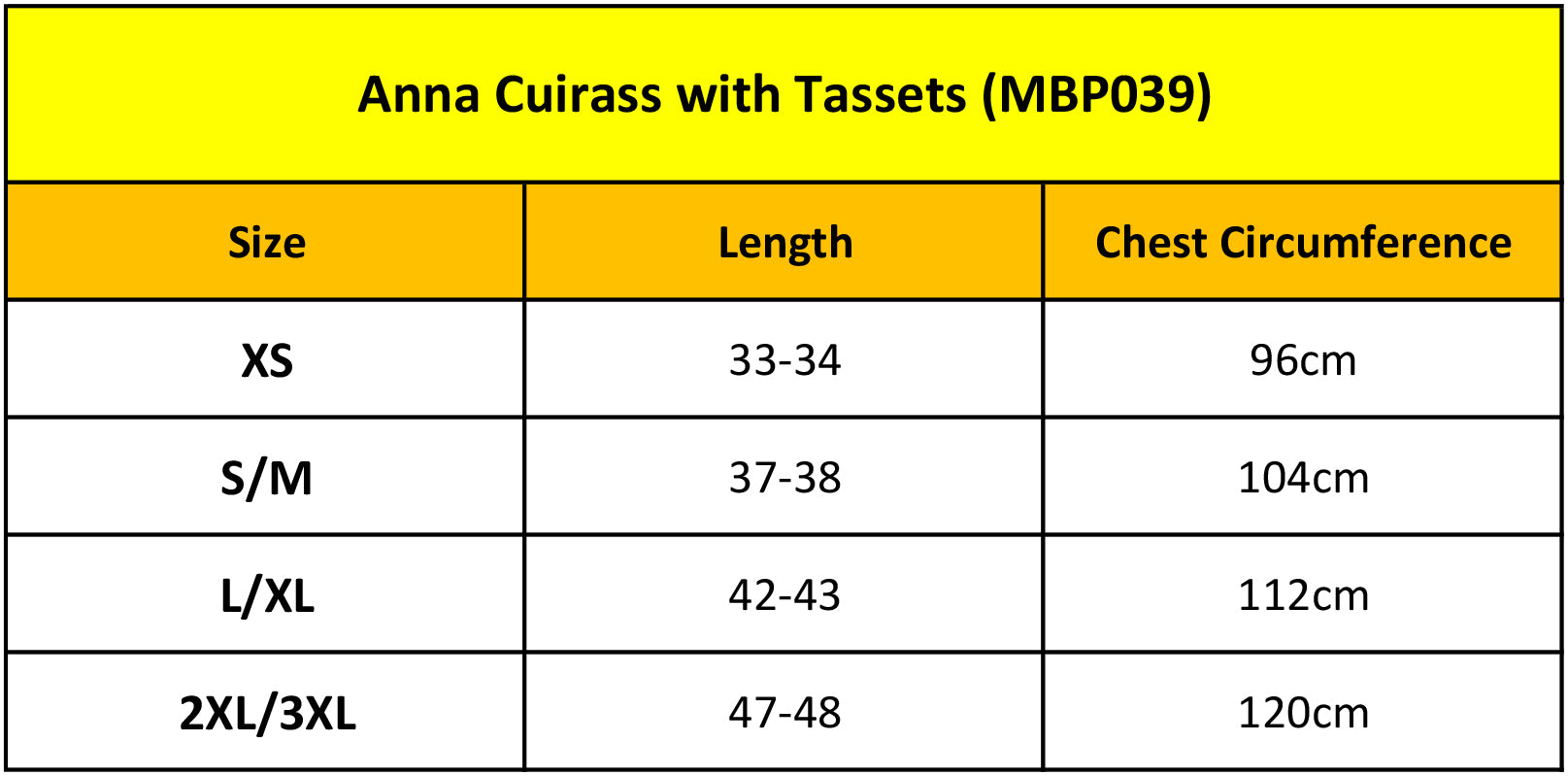 Anna Cuirass with Tassets