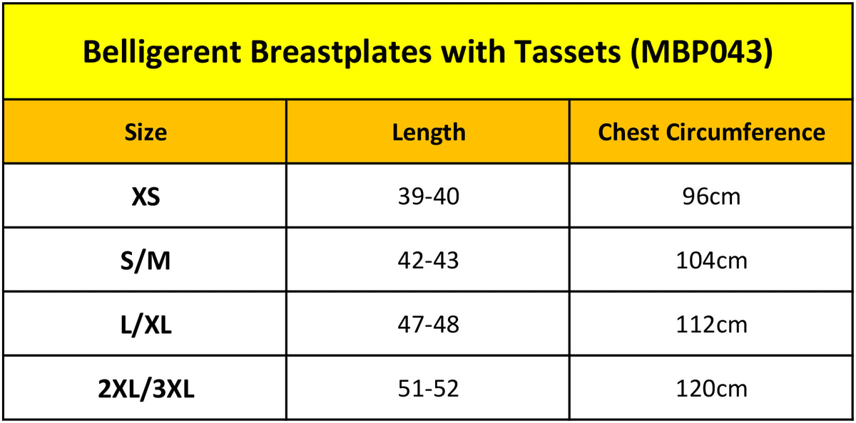 Belligerent Breastplates with Tassets
