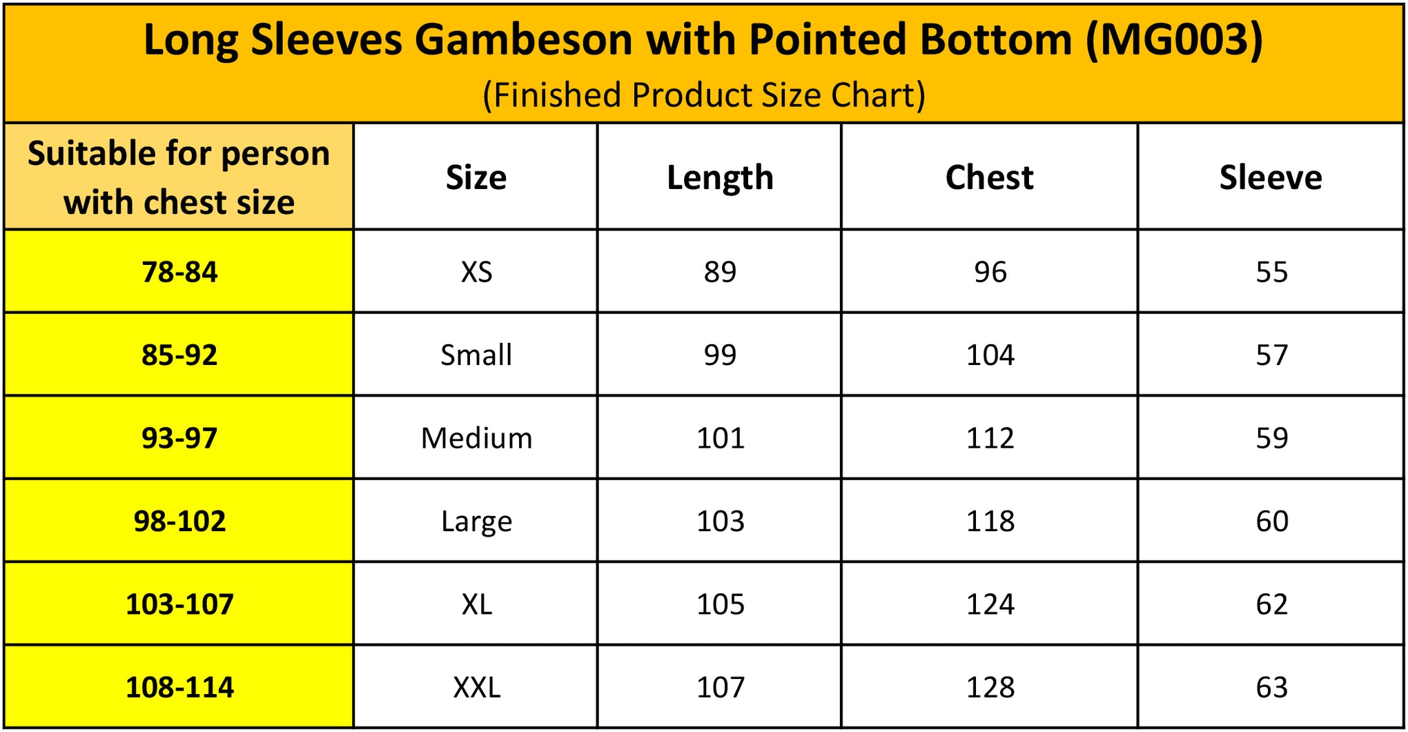 Long Sleeves Gambeson with Pointed Bottom