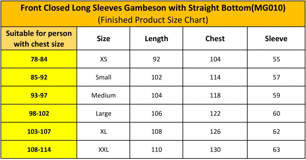 Front Closed Long Sleeves Gambeson with Neck Laces