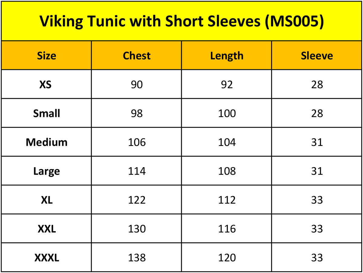 Viking Tunic with Short Sleeves