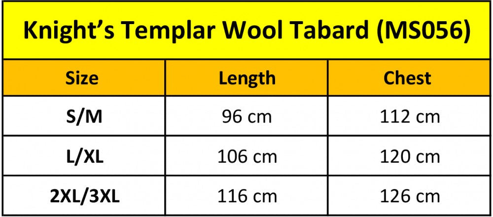 Knight’s Templar Wool Tabard
