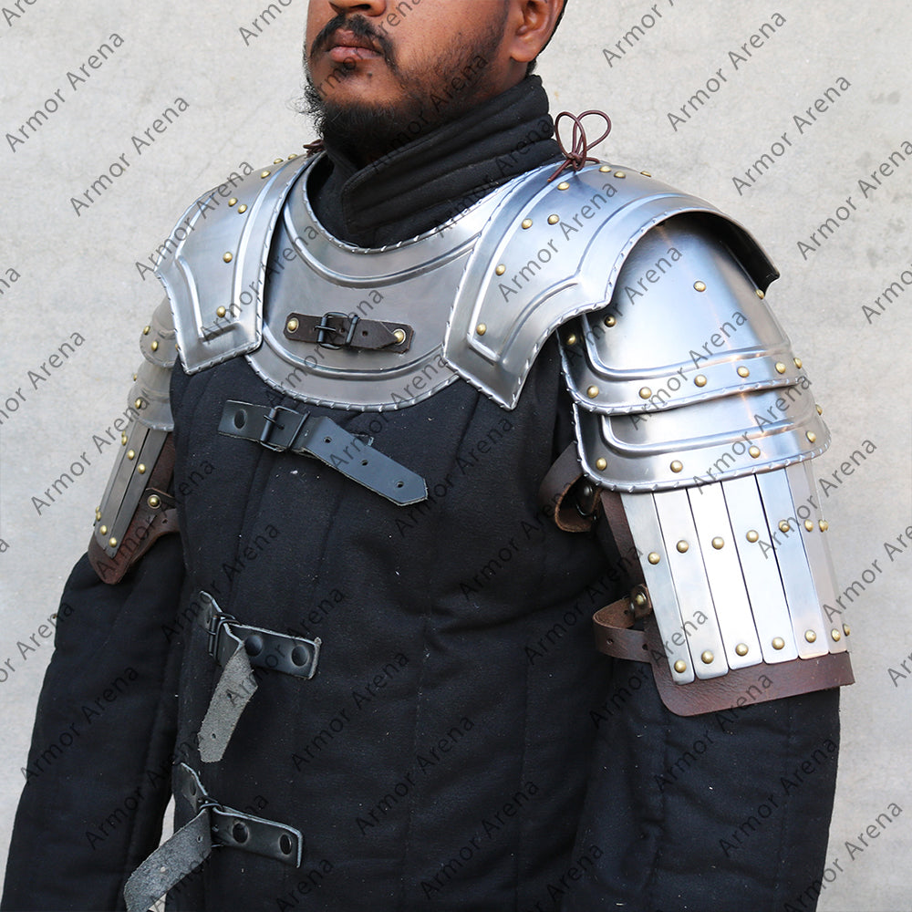 Medieval Knight Gorget with Pouldrons