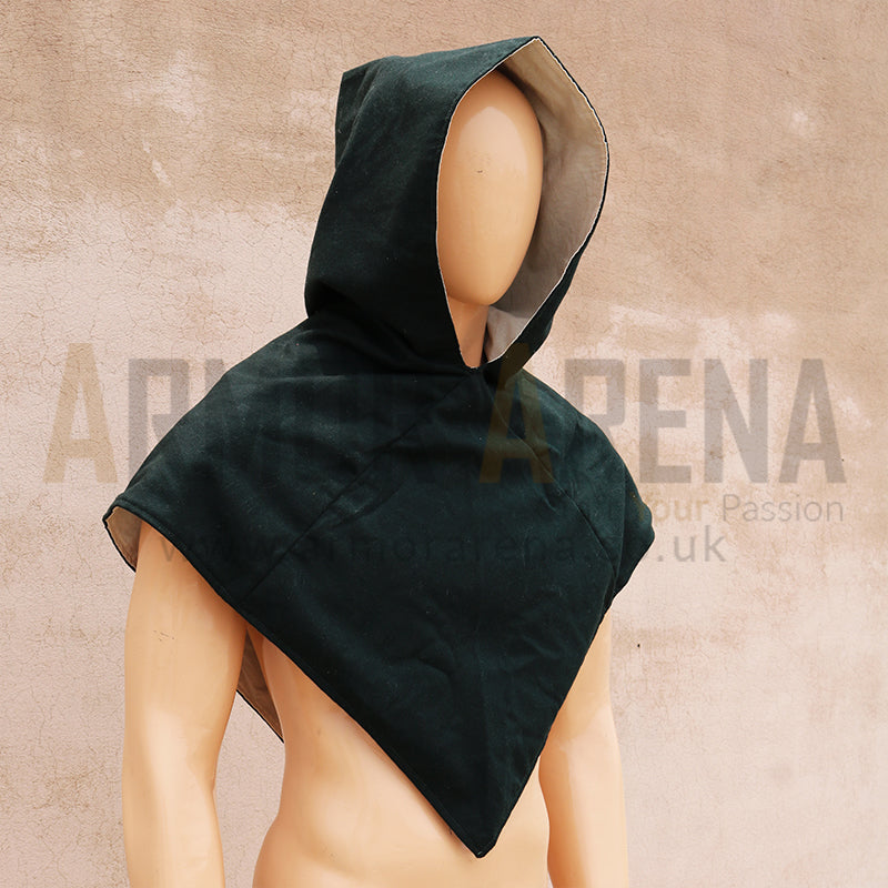 Viking Wool Hood with Linen Lining