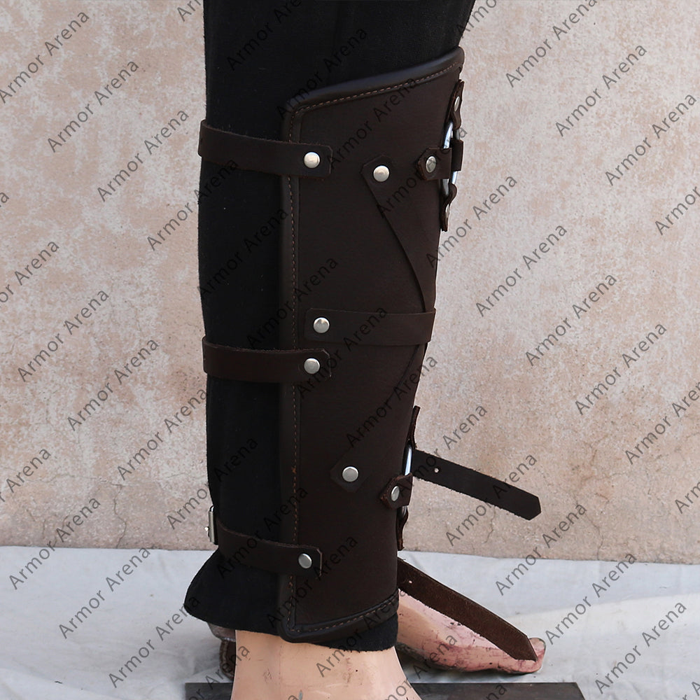 Berserker Leather Greaves