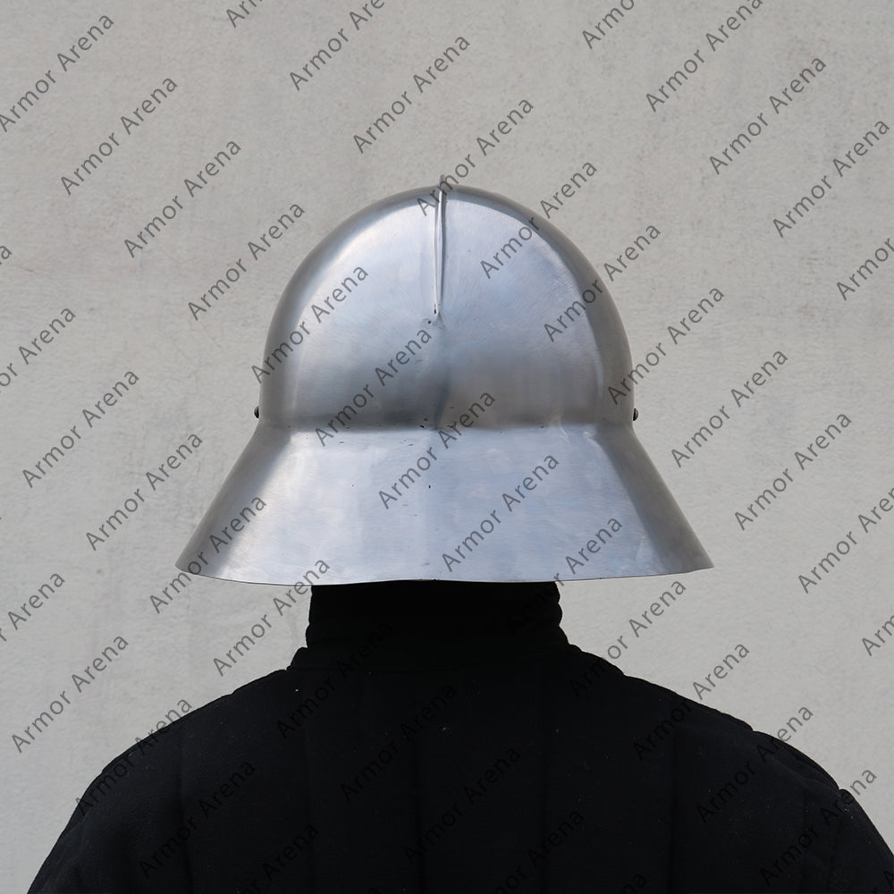 Guardsman helmet / Medieval Kettle Hat with Oculars (Eye Slits)