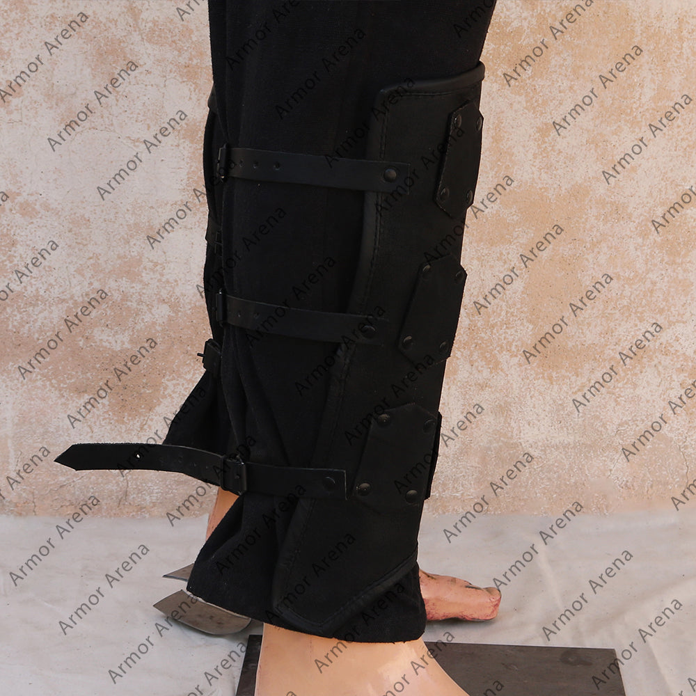 Greek Leather Greaves