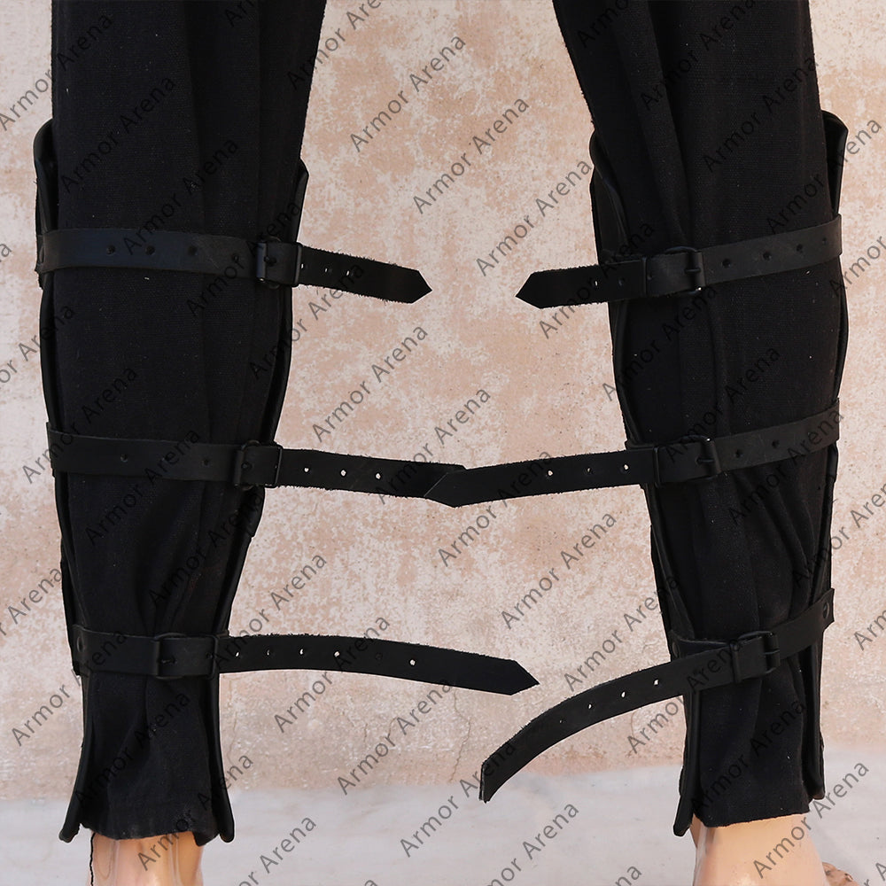 Greek Leather Greaves