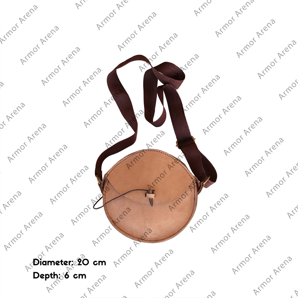 Renaissance Round Leather Bag – Stylish & Durable