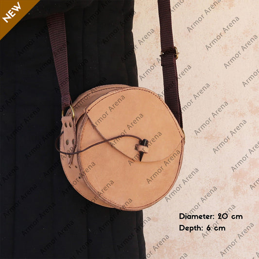 Renaissance Round Leather Bag – Stylish & Durable