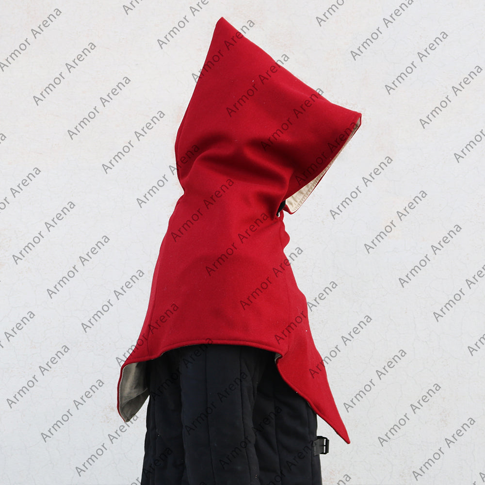 Viking Wool Hood with Linen Lining