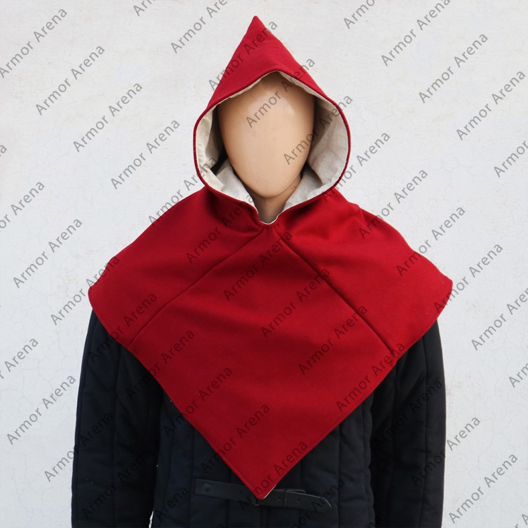 Viking Wool Hood with Linen Lining