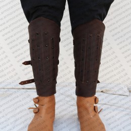 Combat Leather Greaves