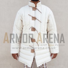 14th Century Medieval Gambeson with Leather String Closing