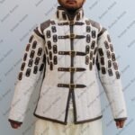 Viking Padded Gambeson With Leather Trim